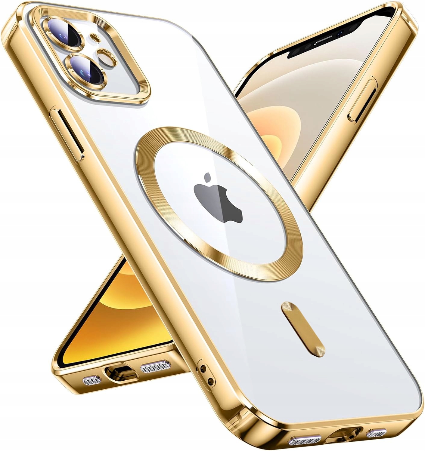 BOU zadná strana pre Apple iPhone 12 s rámom, bezfarebná + Bou ochranná fólia pre Apple iPhone 12/ iPhone 12 PRO 1 ks.